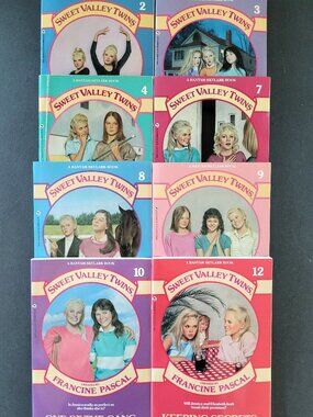 SWEET VALLEY HIGH TWINS GIRLS LOT OF 8 VINTAGE 80s PB BOOKS BY FRANCINE PASCAL